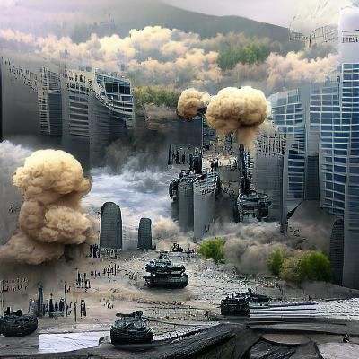 Detailed Matte Painting of World War 3