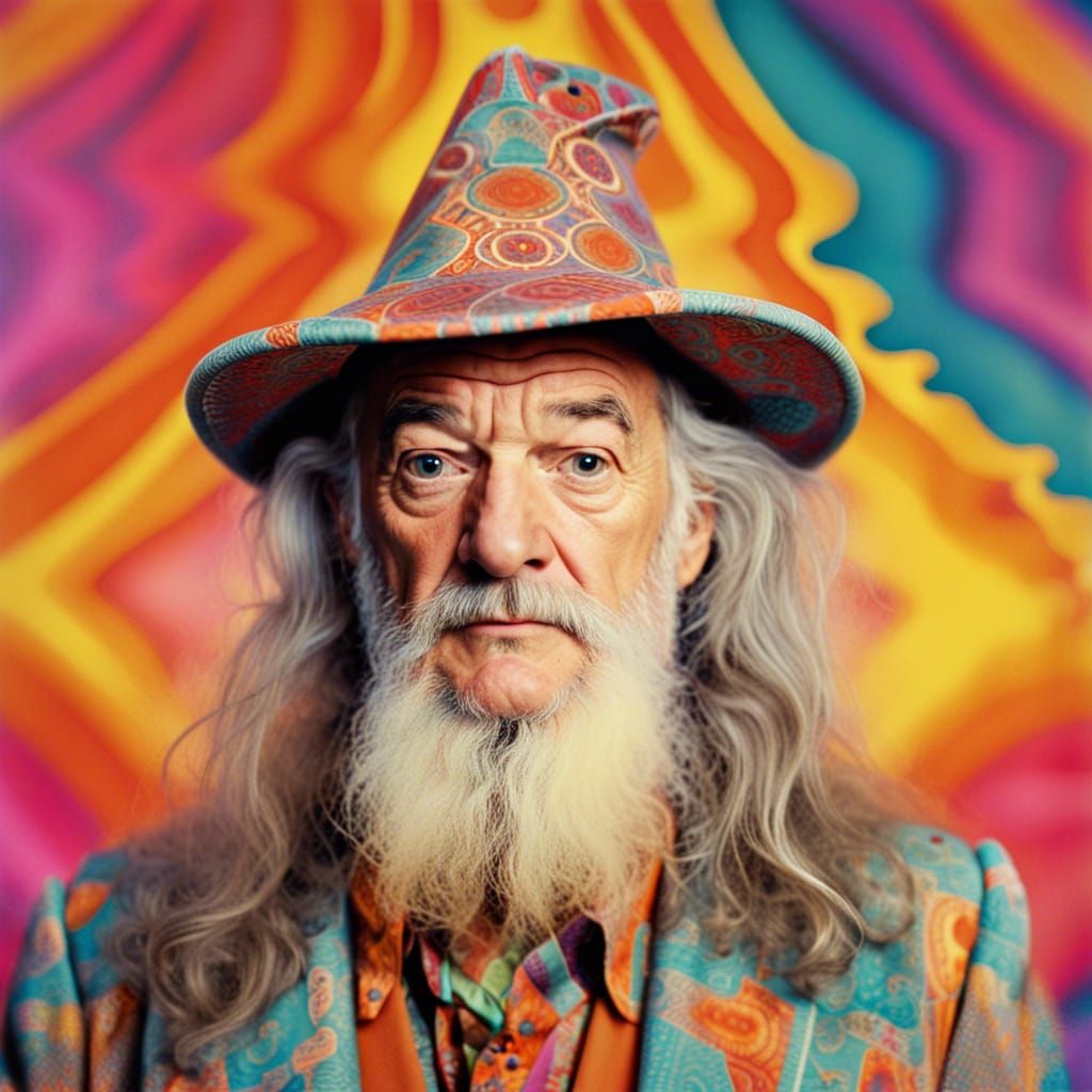 Psychedelic Bill Murray as Gandalf, Vintage Film Still