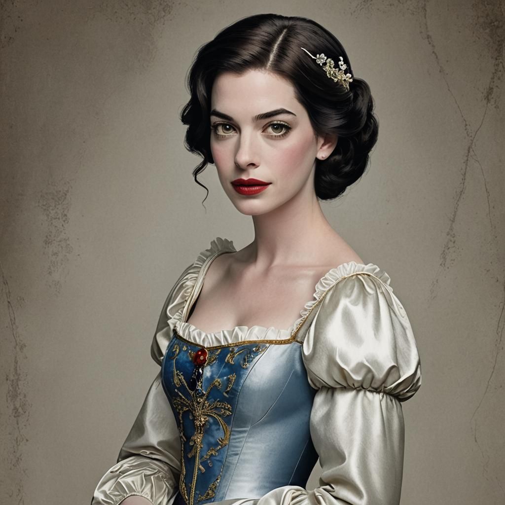 Anne Hathaway as Snow White Portrait