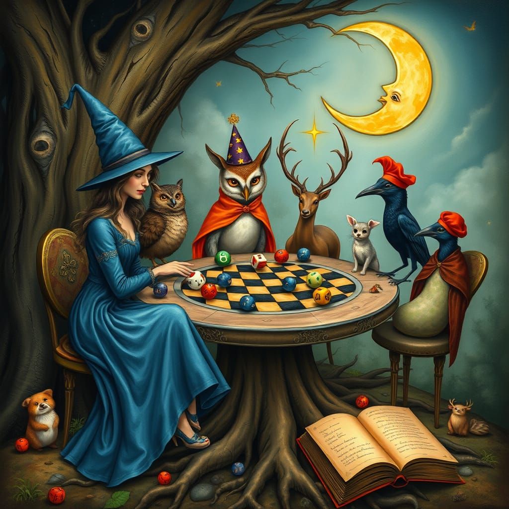 Whimsical Woodland Game with Curious Creatures