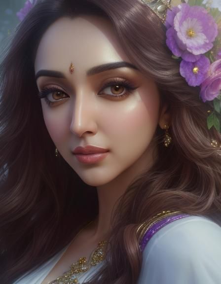 Ethereal Portrait in Thomas Kinkade Style