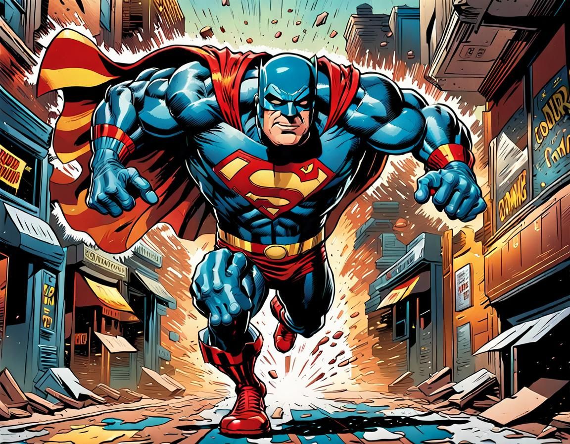 Comic Book Character Steps Out: Digital Matte Painting