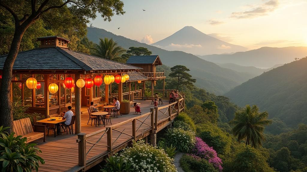 Utopian Mindanao Community in Solarpunk Style