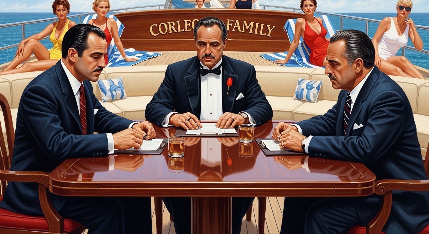 Corleone Family Business Meeting on Yacht