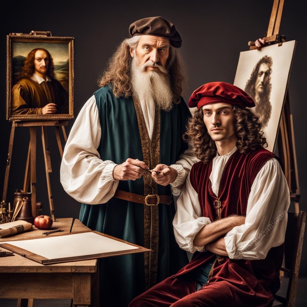 The Master and his apprentice (Leonardo and Salai)