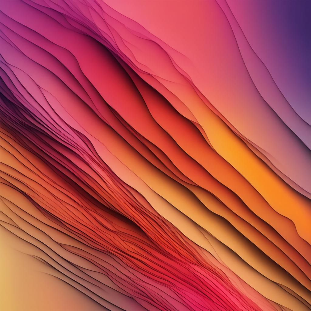 Abstract Warm Color Gradient Art