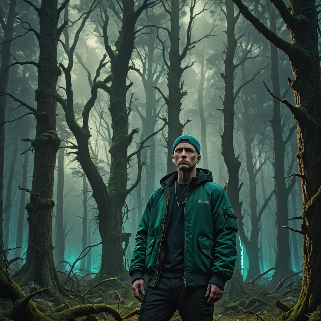 Eminem in Mystical Forest Concept Art