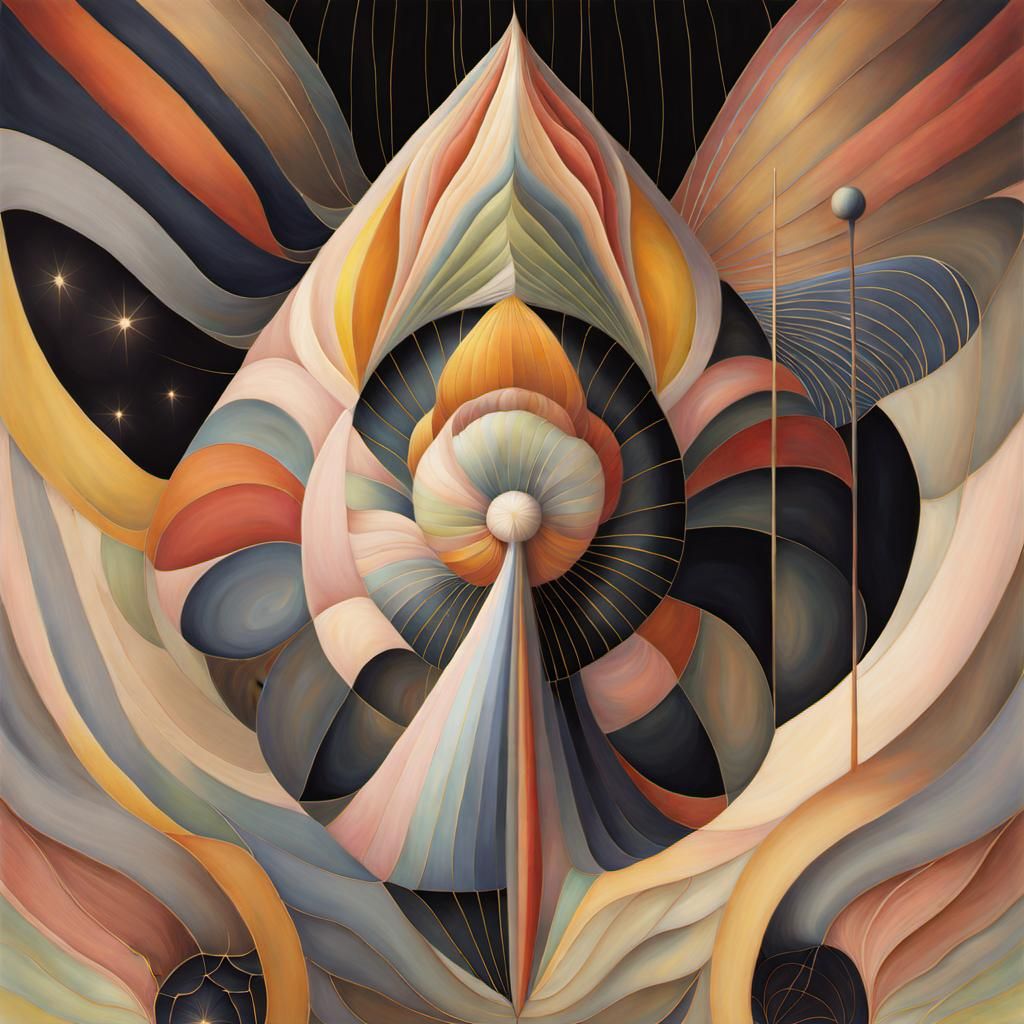 Abstract Color Explosion in Magical Realism Style