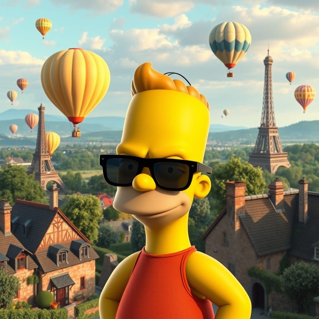 Parisian Simpson in Futuristic Shades