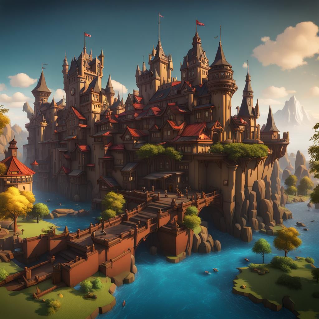 Detailed Matte Painting of Roblox in Unreal Engine 5