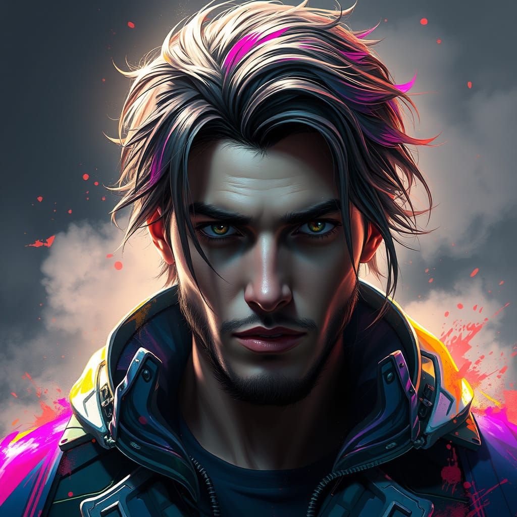 Ethereal Besalisk Portrait in Triadic Colors