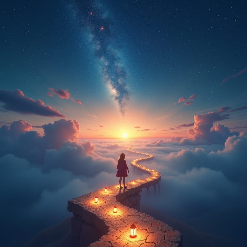 Boundless Expanse: A Dreamlike Journey to Celestial Horizons