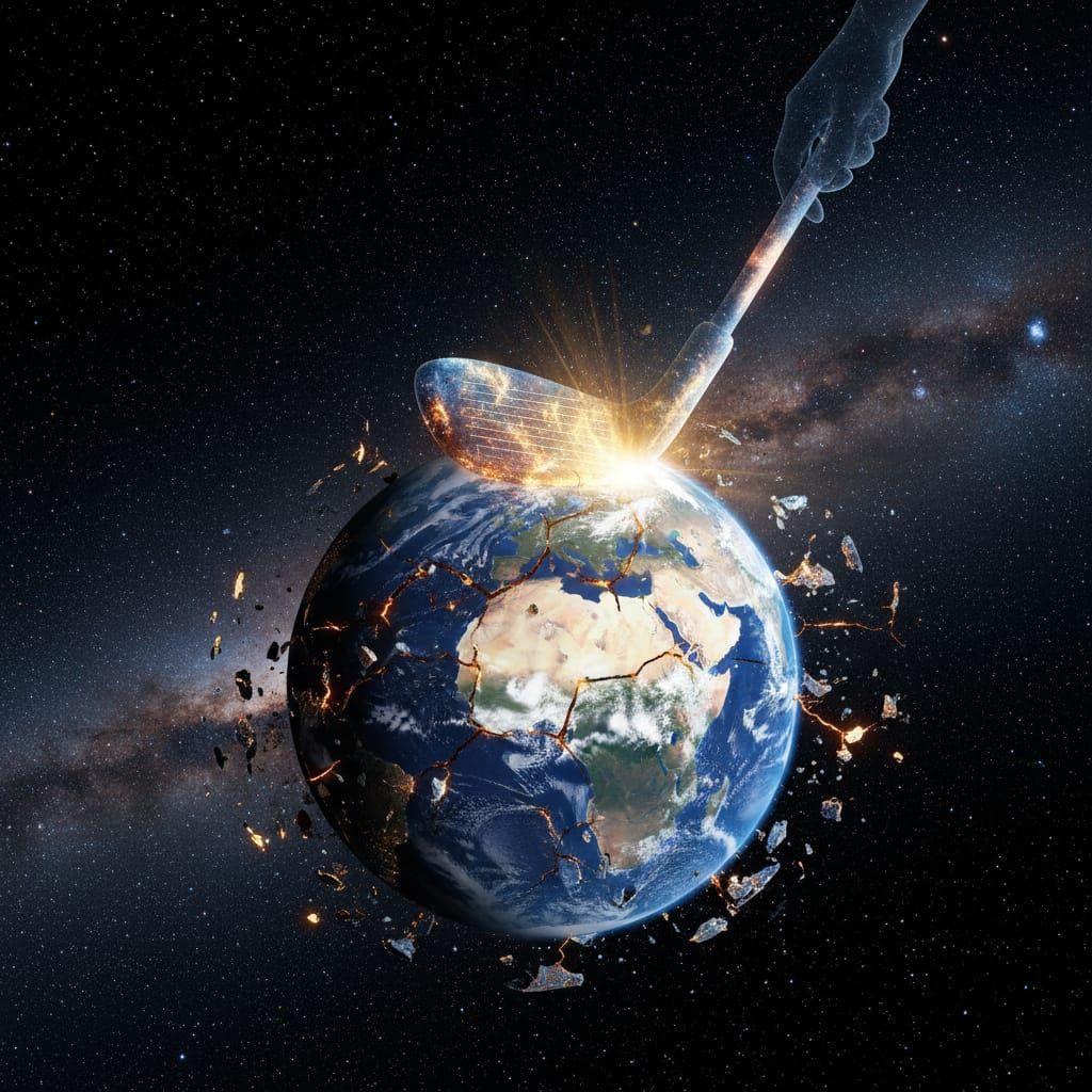 God's Golf Club Strikes Earth From Space