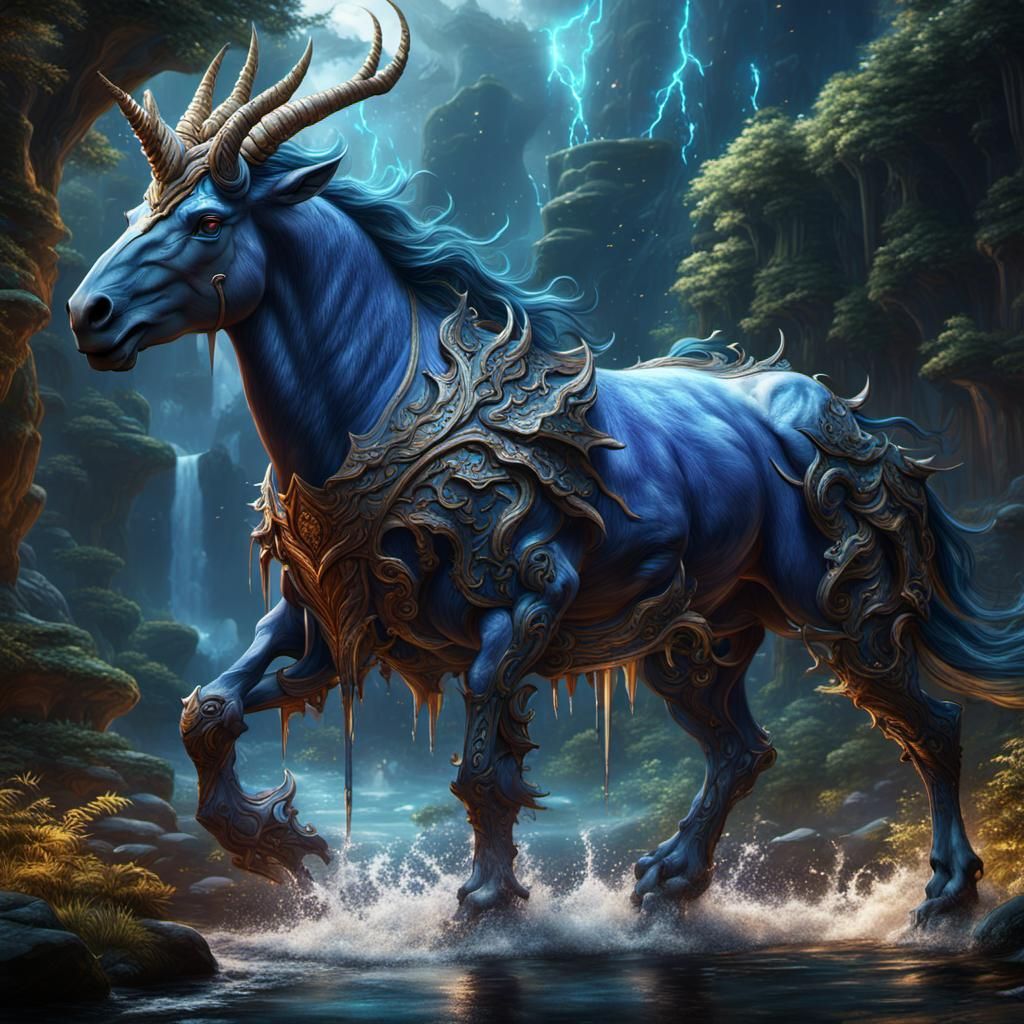 Fantastical Unicorn in Detailed Matte Painting