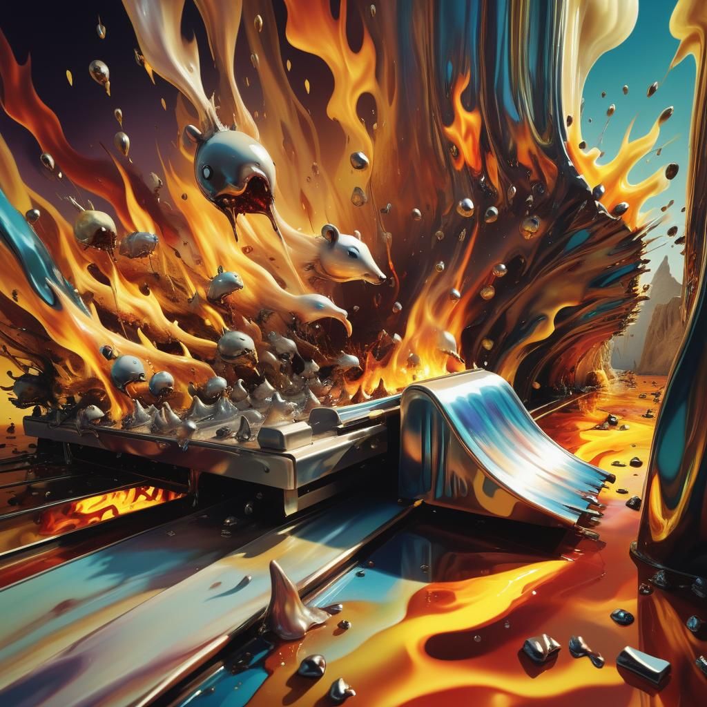 Lemmings in Surreal Laminator Dreamscape