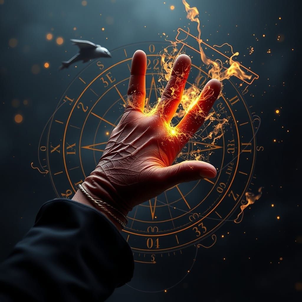 Dominant Figure Radiates Fear and Reverence in a Dark, Omino...