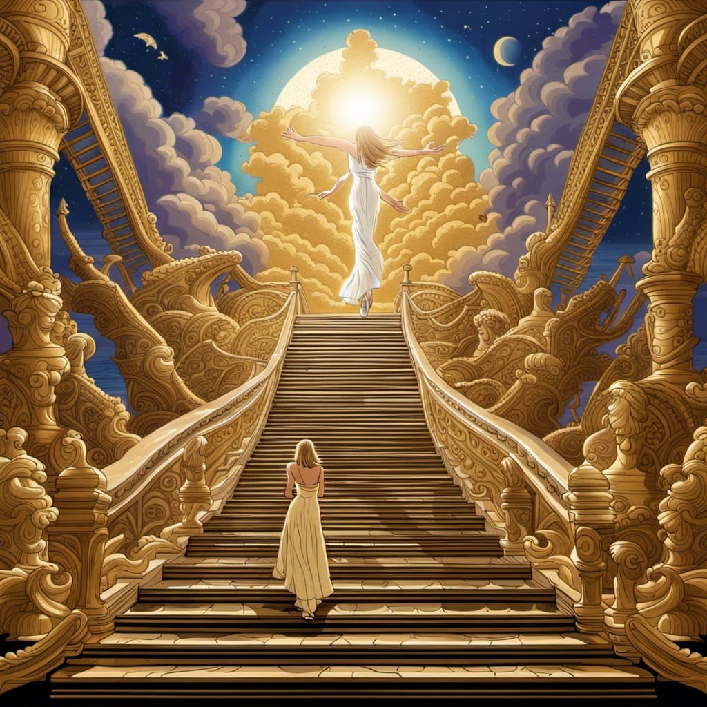 Woman Buys Stairway to Heaven in Comicbook Art
