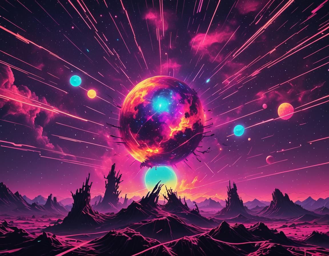 Synthwave Galaxy with Spooky Action at a Distance