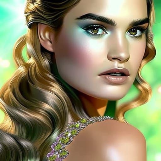 Beautiful Lily James as Fairy