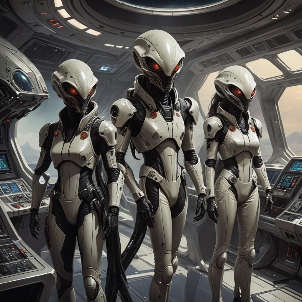 Sinister Sci-Fi Alien Starship Crew