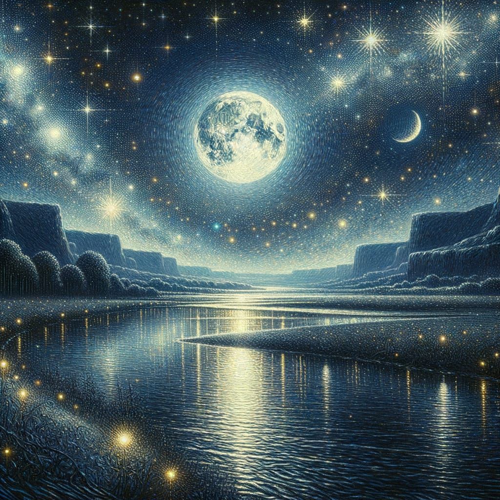 Million Stars and Silver Moonlit River