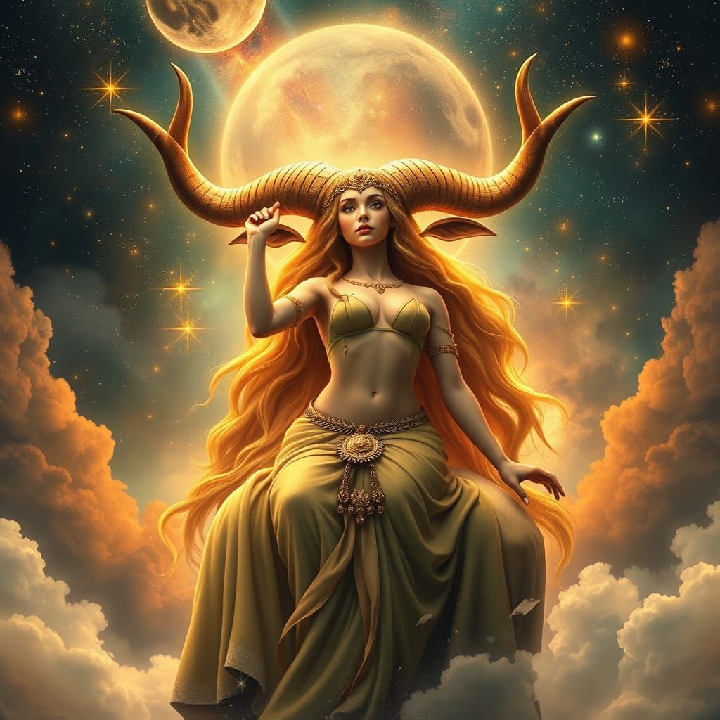 Taurus Goddess of the Universe - Beautiful Woman