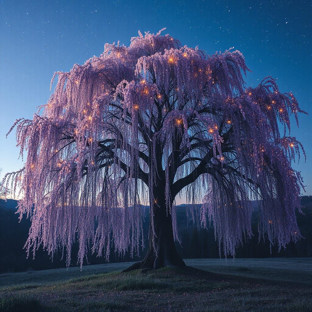 Willow Tree of Stardust in Twilight Realm