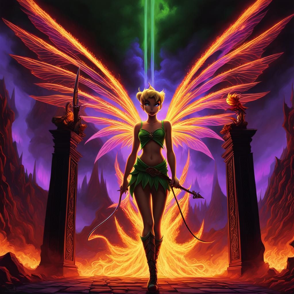 Fairy with Flaming Whip at Mordor Gates