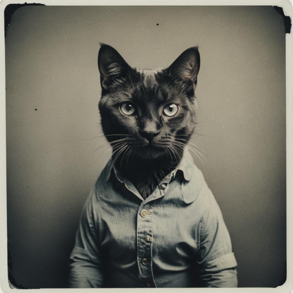 Intense Polaroid Portrait of Mystique