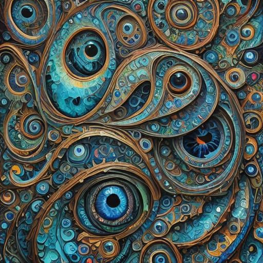 Pastel Turquoise Fractal Butterfly in Cosmic Holographic Sty...