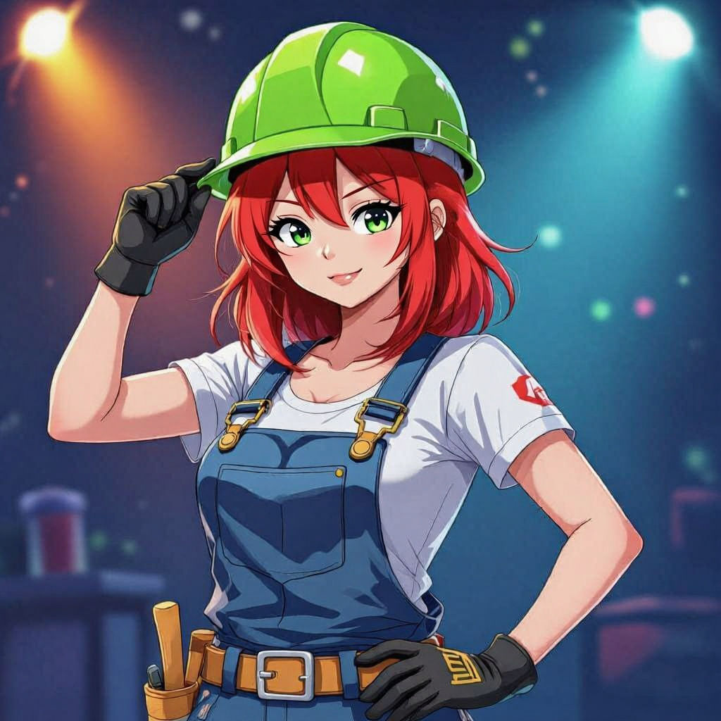 Anime Carpenter Performing Onstage in Manga Style