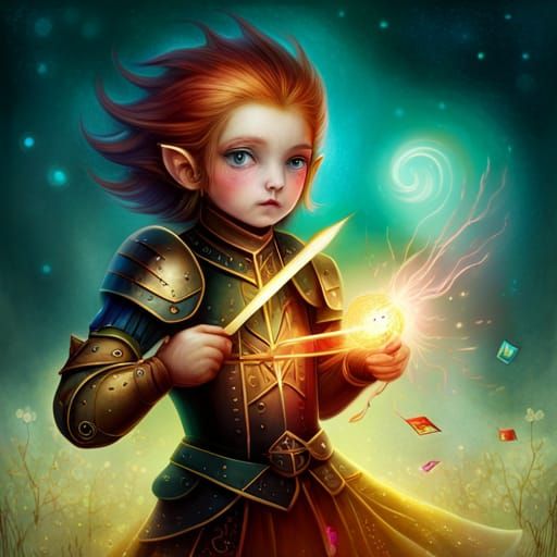 Detailed Macro Photograph of a Happy Knight