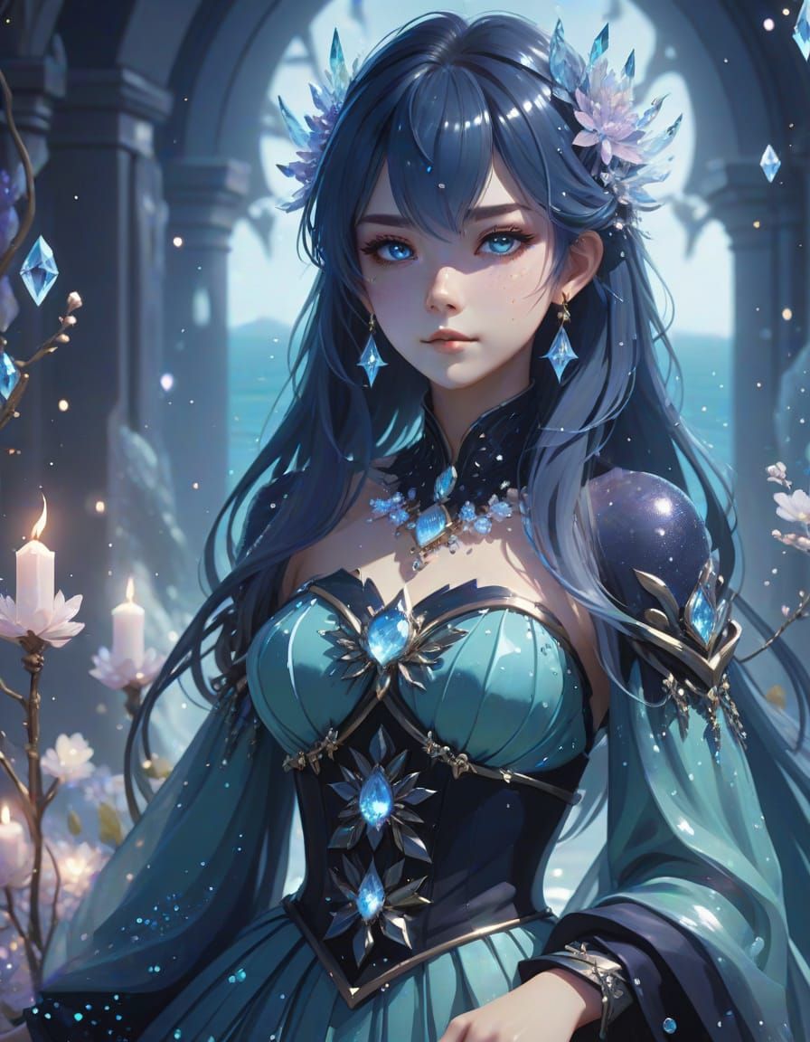 Anime Sea Witch on Crystal Island