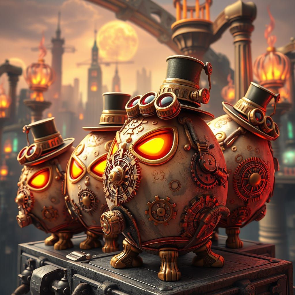 Steampunk Eggs of Fury Unleashed