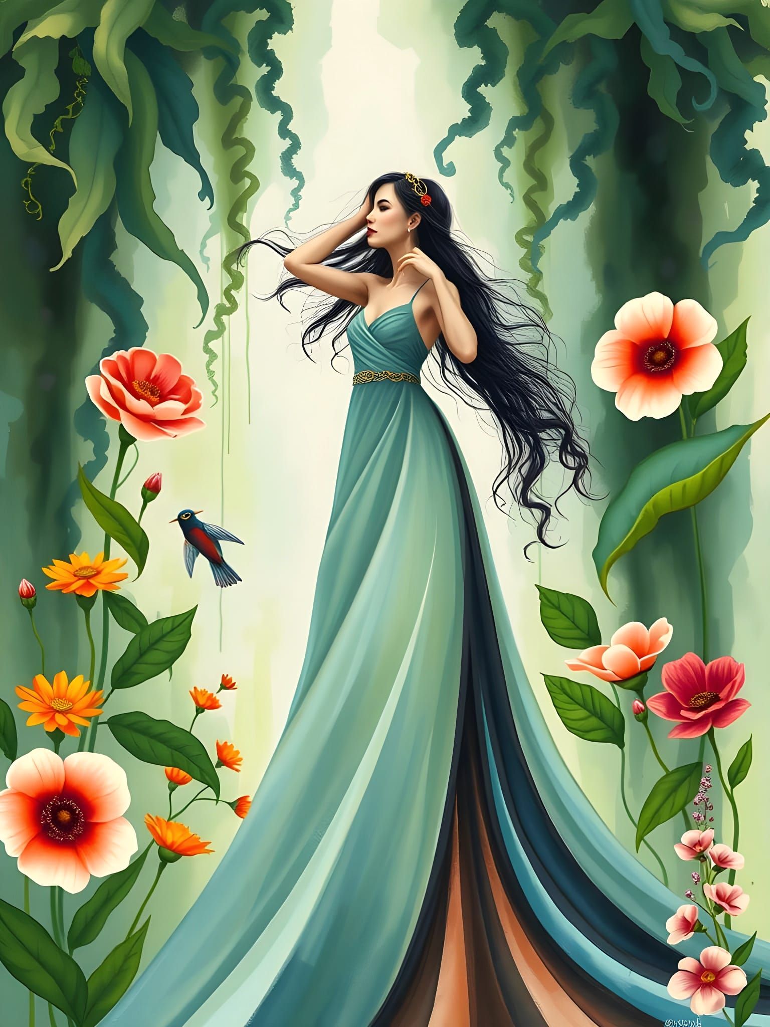 Leonora Carrington-Inspired Watercolor Dreamscapes