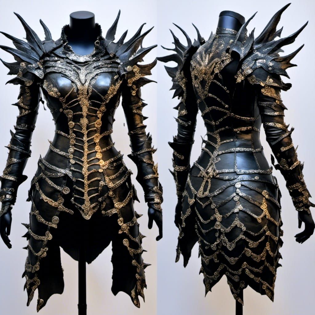 Pearlescent African Armor: Black Female Dragon Slayer