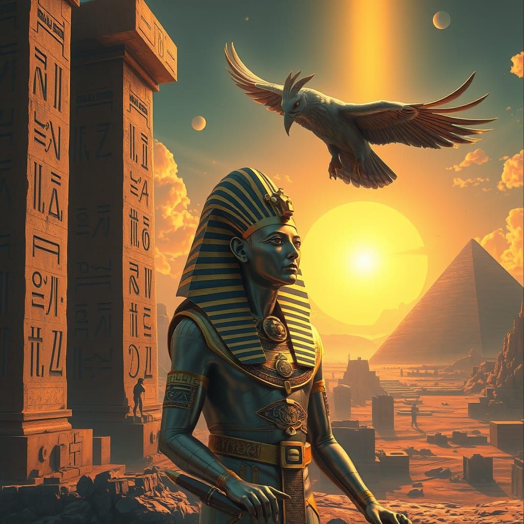 Future Pharaoh Basks in Golden Eternity