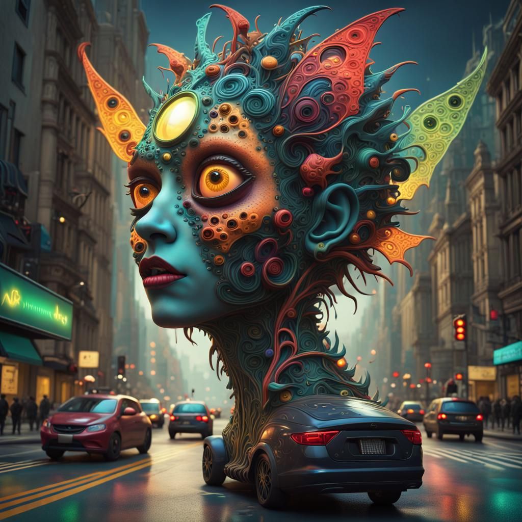 imaginary whimsical stylized  creature