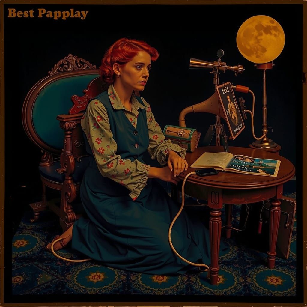 Vintage Postcard Collage of Shadow Play and Textile Patterns