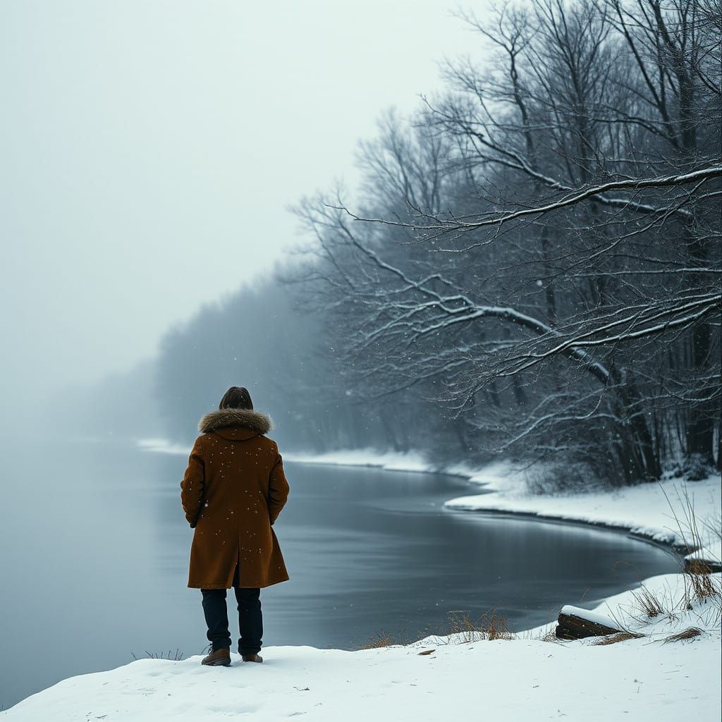 Ethereal Winter Landscape in Cinematic Style