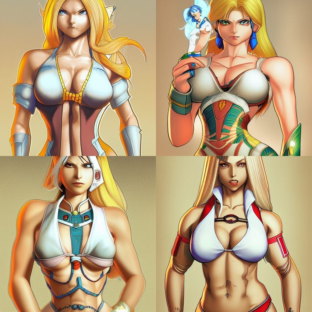 Capcom-Style Portrait of a Beautiful Woman