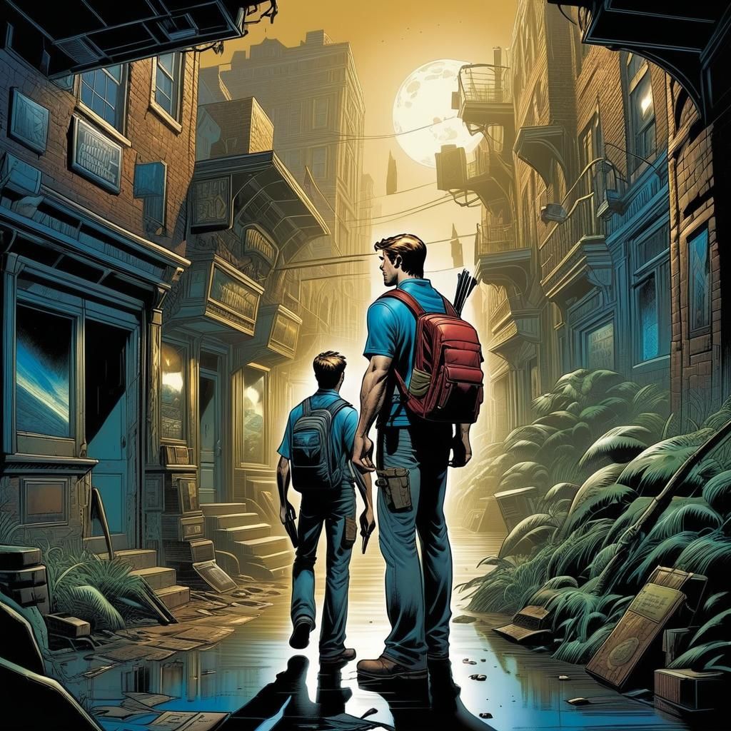Brothers' Quest: Comic Book Art Illustration