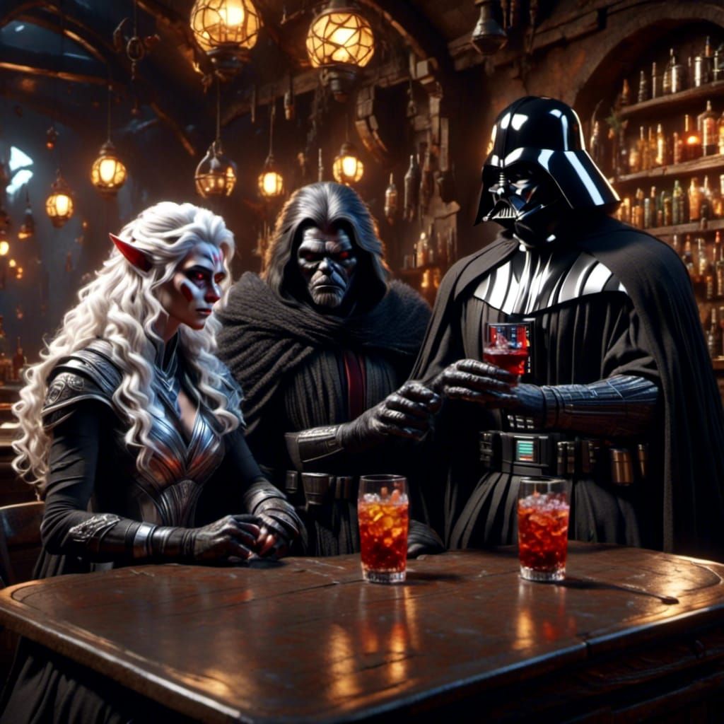 Drizzt, Vader, and Mutant at the Bar