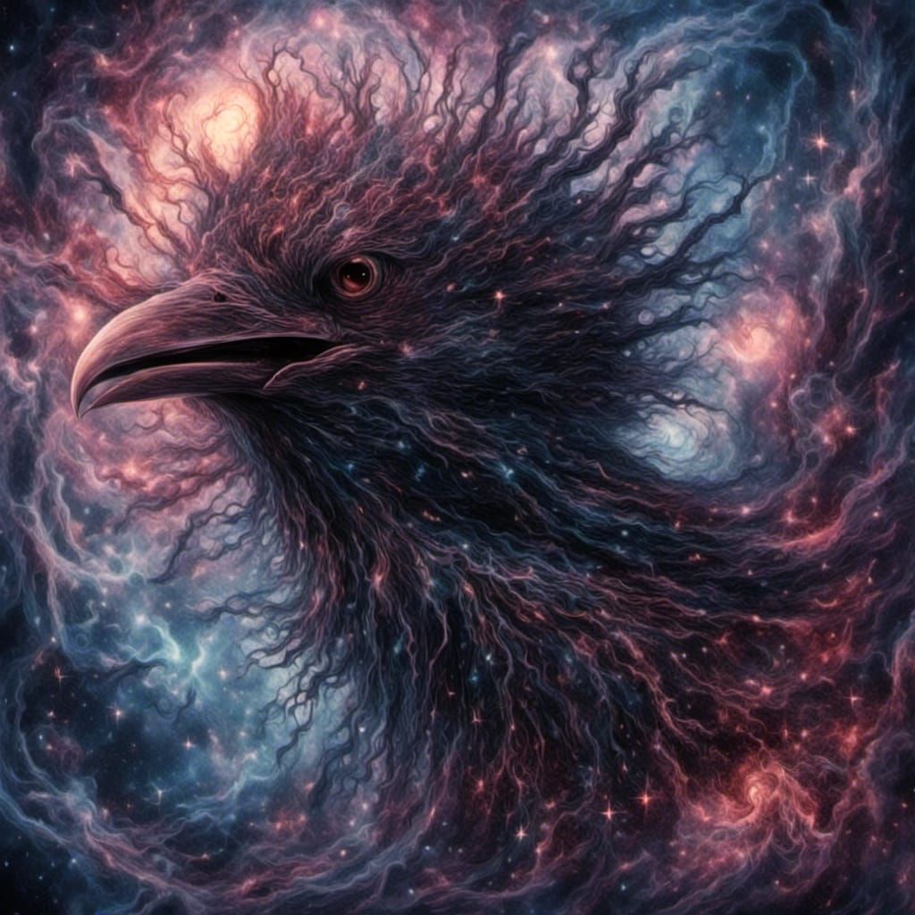 Military of Crows in Macabre Splatter Style