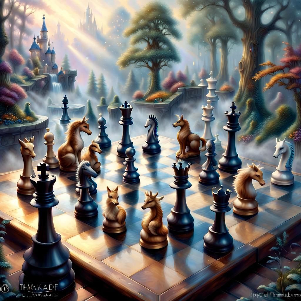 “Realistic fairytale world on a chessboard