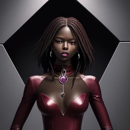 Garnet Color Block in Digital Art