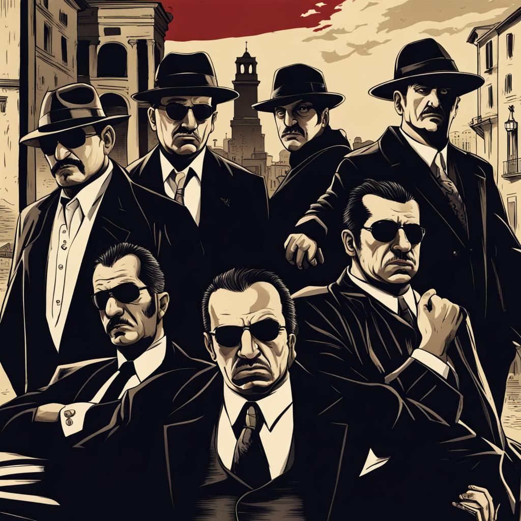 Dramatic Image of the Italian Mafia
