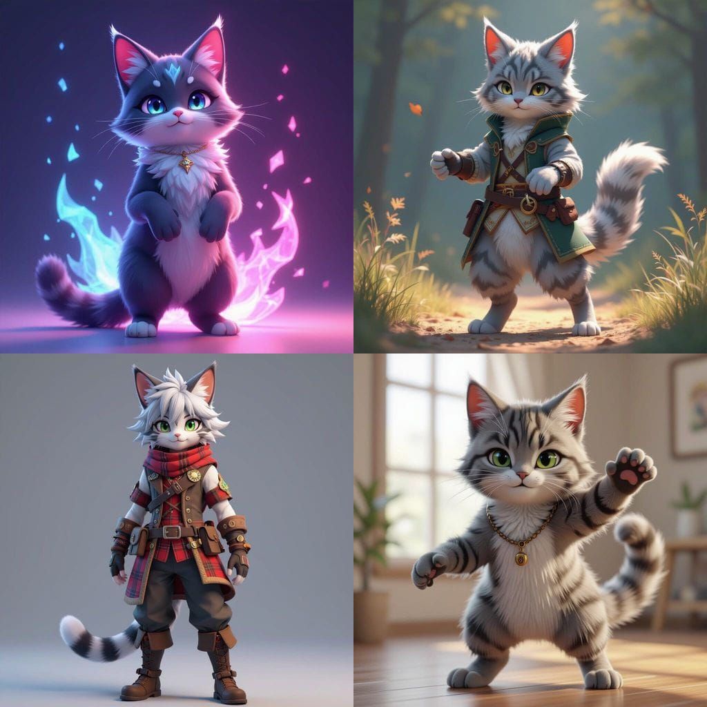 Anime Scottish Wildcat VTuber Model