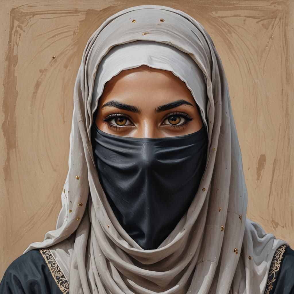 Portrait of a Pretty Girl with Niqab