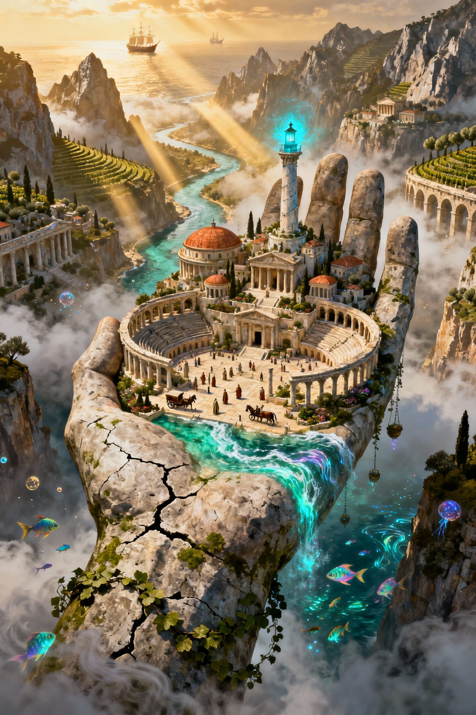 Colossal Roman Metropolis Held in Stone Hand